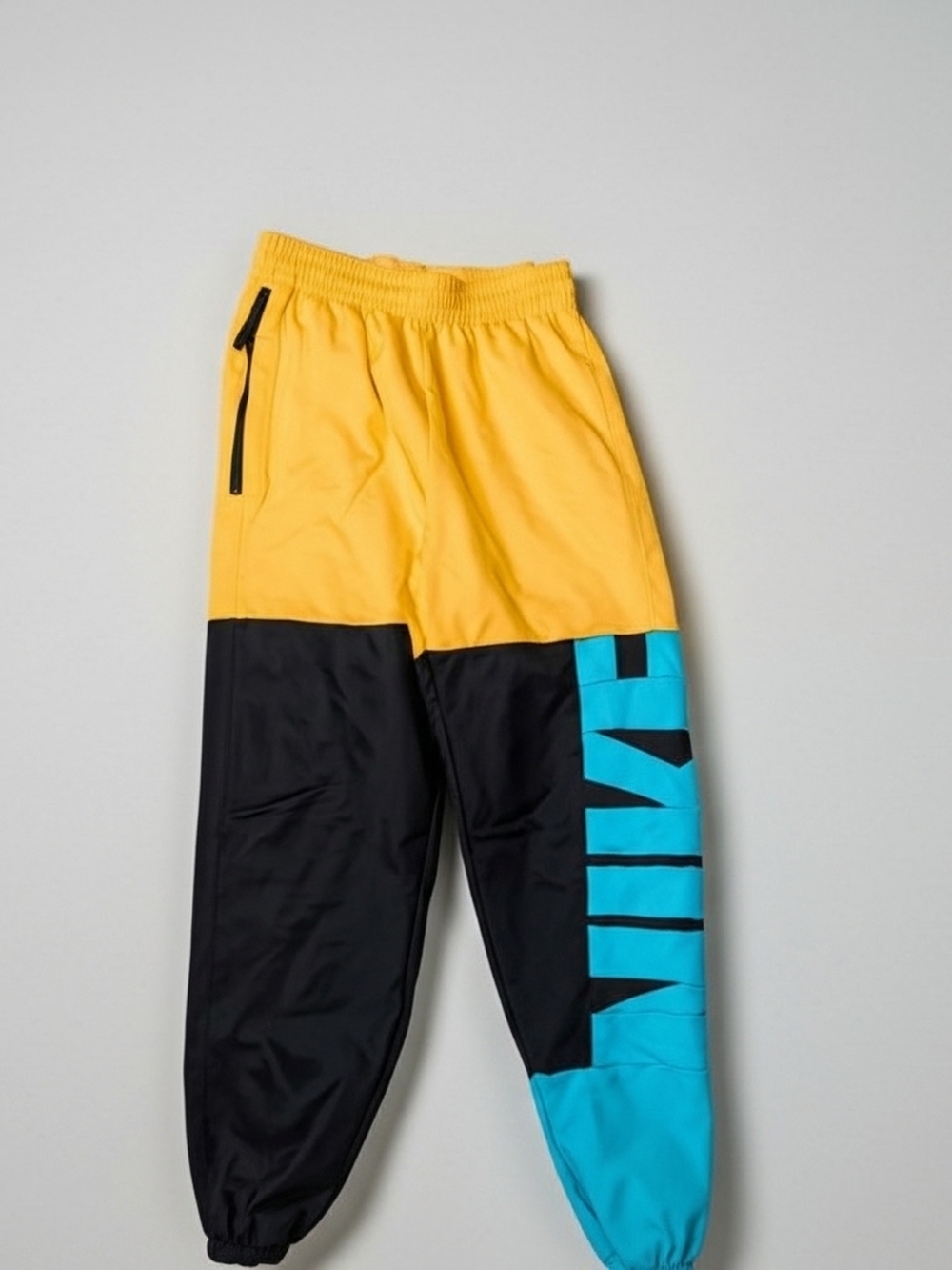 Nike Kids Colorblock Joggers in Yellow, Black & Teal
